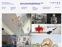 Tablet Screenshot of documentsdartistes.org